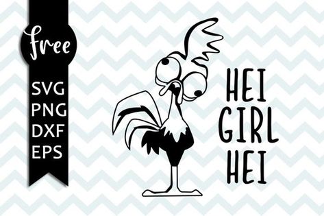 Hei girl hei svg free, hei hei svg, moana svg, instant download, rooster svg, disney svg,  #svg #svgquotes #svgideas #svgfiles #freesvg #svgdesigns Hei Hei Svg, Hei Hei Moana, Moana Svg, Rooster Svg, Cricut Svg Files Free, Disney Silhouettes, Cricut Air, Diy Disney Shirts, Projets Cricut