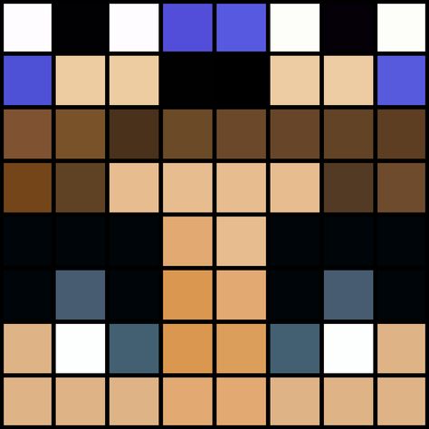 a gridded connoreatspants head created as a painting guide! !8x8 canvas! Mcyt Crafts, Dsmp Painting, Pixel Art Painting, Minecraft Heads, Minecraft Painting, Painting Minecraft, Minecraft Face, Minecraft Printables, Painting Guide