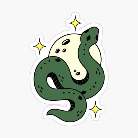 Get my art printed on awesome products. Support me at Redbubble #RBandME: https://www.redbubble.com/i/sticker/Moon-Snake-by-alybugg/102607213.EJUG5?asc=u Snake Sticker, Music Vibes, Women’s History, Snake Design, Female Artists, Top Artists, Sticker Design, Sell Your Art, My Art