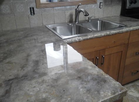 Epoxy Countertops with natural gray, pewter highlights with chiseled edge profile by 47K Solutions. Epoxy Countertop Grey, Gray Epoxy Countertops, Grey Epoxy Countertop, Epoxy Counters, Stone Coat Countertop, Epoxy Countertops, Countertops Diy, Diy Kitchen Countertops, Resin Countertops