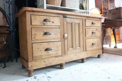 Antique Pine Sideboard, Pine Sideboard, Upholstery Armchair, Small Apartment Interior, Antique Sideboard, Floral Upholstery, Metal Cups, Solid Wood Sideboard, Retro Mid Century