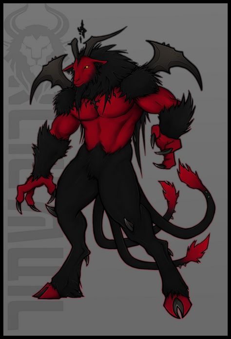 Goat Demon, Monster Artwork, Fantasy Demon, Super Powers Art, Kaiju Art, Cool Monsters, Fantasy Races, Demon Art, Black Artwork