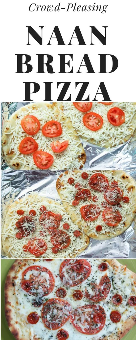 Nann Bread Pizza, Cooked Tomatoes, Nana Bread, Naan Bread Pizza, Naan Pizza Recipes, Flatbread Pizza Recipes, Naan Flatbread, Recipes With Naan Bread, Naan Pizza