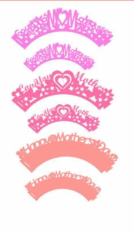 Cupcake Wrappers Template, Cupcake Papers, Diy Mothers Day, Mothers Day Cupcakes, Cricut Help, Mothering Sunday, Wedding Halloween, Hearts Valentines, Chocolate Hearts