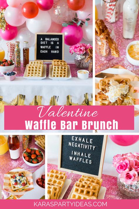 Breakfast Ideas For Work Party, Waffle Bar Brunch, Breakfast Ideas For Work, Banquet Themes, Valentines Banquet, Preakness Party, Hawiian Party, Food Emoji, Octoberfest Party