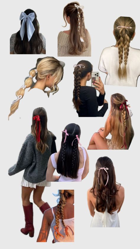 Hair styles with bows/ribbons Hair Styles With Bows, Concert Hair, Katy Perry Hair, Concert Hairstyles, Bow Hairstyle, Ukulele Songs, Hair Ribbons, Jewelry Outfit, Jewelry Inspo