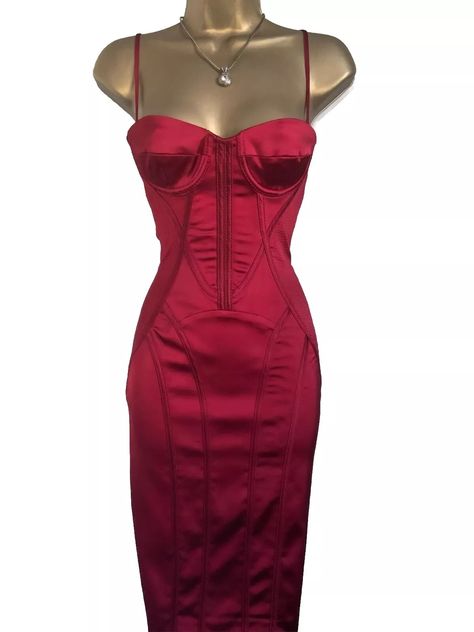 Karen Millen UK 10 ICONIC RED SATIN CORSET PENCIL DRESS ASO AMY WINEHOUSE | eBay Corset Pencil Dress, Red Satin Corset, Satin Corset, Window Shopping, Amy Winehouse, Stretch Satin, Red Satin, Karen Millen, Pencil Dress