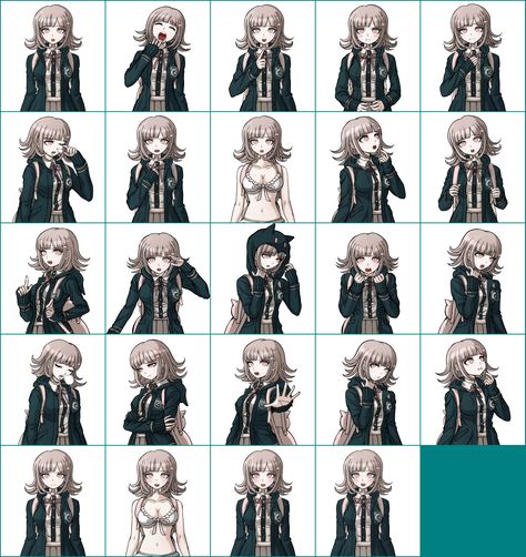 Danganronpa 2: Goodbye Despair - Chiaki Nanami Monami Danganronpa, Chiaki Nanami Full Body Sprites, Chiaki Nanami Sprite, Danganronpa Sprites, Nanami Chiaki, Chiaki Nanami, Goodbye Despair, Danganronpa 2, Do Cute