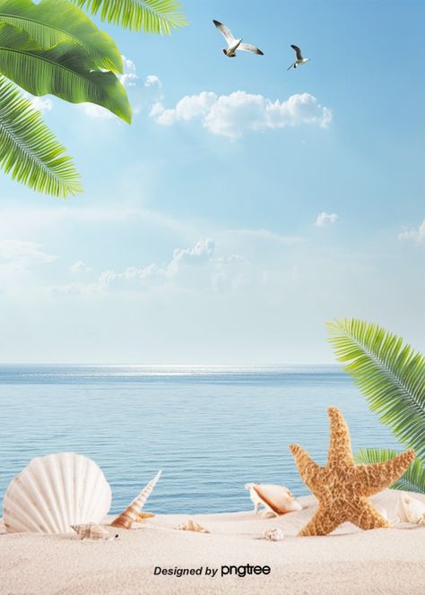 summertime,summer background,sea,sky,coconut tree,sandy beach,starfish,shell,Beach background Summer Gfx Background, Tropical Beach Background, Beach Background Landscape, Summer Beach Background, Background Sea, Beach Sky, Background Summer, Summer Background Images, Summer Sale Poster