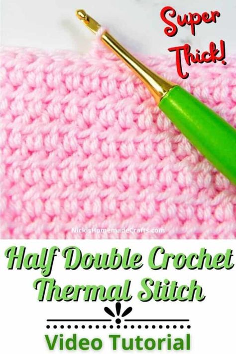 Crochet Thermal Stitch, Crochet Dog Sweater Free Pattern, Thermal Stitch, Different Crochet Stitches, Crochet Potholder Patterns, Crochet Hot Pads, Crochet Baby Hat Patterns, Half Double Crochet Stitch, Dishcloth Crochet Pattern