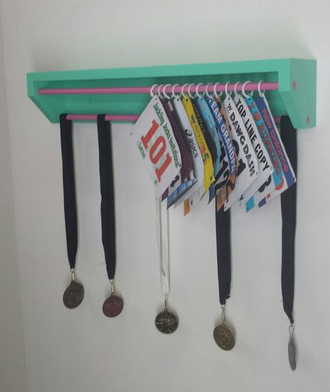 Trendy Running display for race bibs ...TrendyDisplay at etsy.com Running Bib Display, Running Display, Race Bib Display, Race Medal Holder, Bib Display, Race Bib Holder, Race Medal Displays, Medals Display, Running Bibs