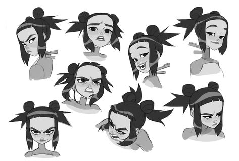 My Hairstyle, Anna Cattish, Expression Sheet, Animation Tutorial, Drawing Expressions, Cartoon Faces, Character Design Animation, Taco Bell, Cartoon Character Design