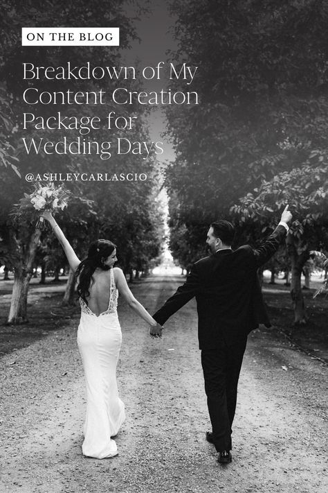 Breakdown of My Content Creation Package for Wedding Days | Luxury Bay Area Wedding Photographer | I am soooo excited to announce that I now have a wedding content creator on my team who works side-by-side with me on a wedding day to give clients amazing video clips and tiktoks they can enjoy within 24-hours. Let me tell you more about why I am so thrilled about this and why I think it’s going to be a hit with couples on wedding day. Learn more on the blog. Wedding Day Content Creator, Wedding Content Creator Aesthetic, Wedding Content Creator Ideas, Wedding Content Ideas, Wedding Content Creator, Wedding Content, Business Things, Elopement Planning, Photo Folder