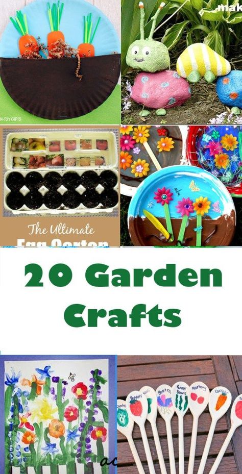 garden craft for kids - garden craft for kids - spring craft - acraftylife.com #preschool #craftsforkids #crafts #kidscraftgarden Garden Crafts For Kids, Preschool Garden, Garden Activities, Plant Crafts, Spring Craft, Spring Crafts For Kids, Garden Art Projects, Garden Art Crafts, Kids' Crafts