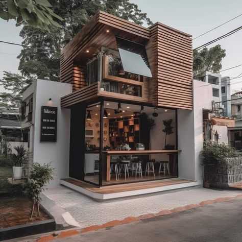 Small Restaurant Design Exterior, Small Office Exterior Design, Food Truck Aesthetic, Coffee House Design, Coffee Shop Concept, Photography House, California Life, Small Cafe Design, Small Condo