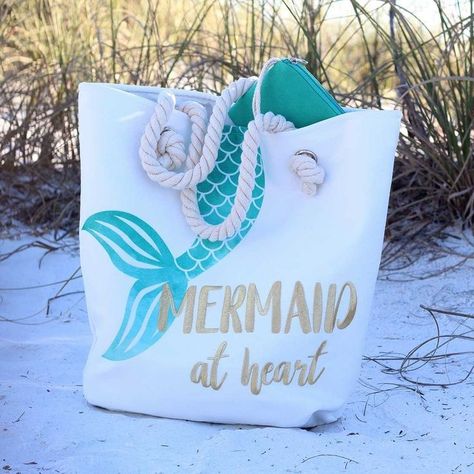 Sea Themed Decor, Green Mermaid Tail, Beach House Accessories, Canvas Zipper Pouch, Mermaid Canvas, Totes Ideas, Old Country Stores, Green Mermaid, House Accessories