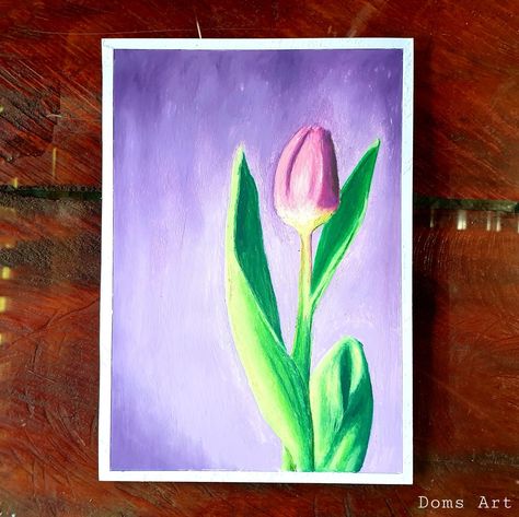 Mungyo oil pastel drawing of Tulips Drawing Ideas Pastel Colors, Tulip Oil Pastel Drawing, Drawing Using Oil Pastel Colours, Oil Pastel Colour Drawing Easy, Oil Pastel Colors Drawing, Tulips Oil Pastel, Oil Pastel Flowers Easy, Oil Pastel Artwork Easy, Drawing Of Tulips