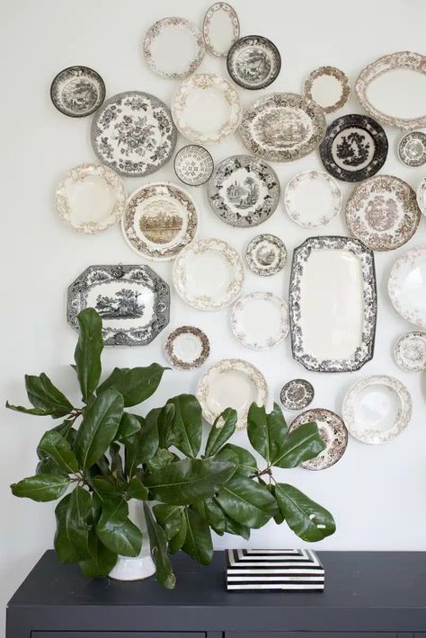 How to Create an Interesting Plate Wall - Nesting Place Plate Walls, Plate Wall Display, Whimsical Plates, Modern Plates, Restraining Order, Wall Fan, Plate Wall Decor, The Home Edit, Dining Room Wall Decor