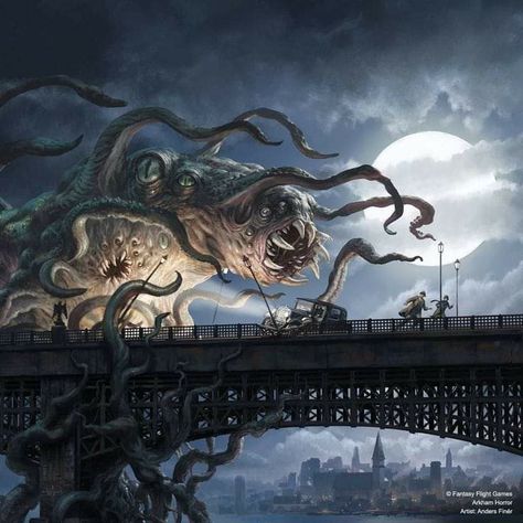 Lovecraft Monsters, Giant Creatures, Lovecraft Art, Cthulhu Art, Arkham Horror, Call Of Cthulhu Rpg, Lovecraft Cthulhu, Lovecraftian Horror, Dead Of Night