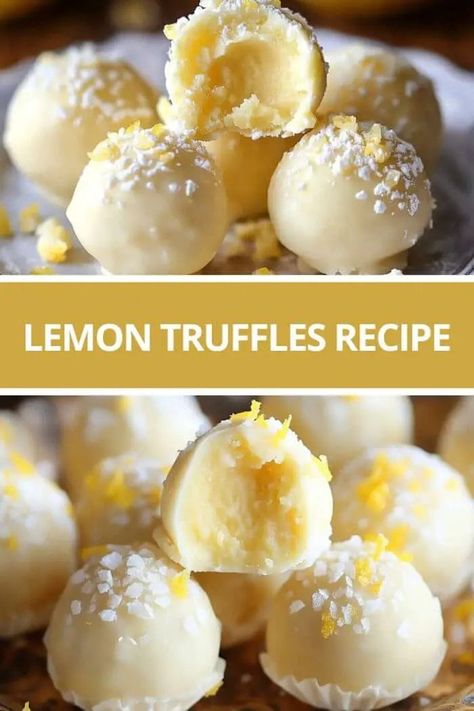 Lemon Truffles Recipe Vegan Lemon Truffles, Lemon Truffle Balls, Easy Truffle Recipe, Orange Creamsicle Truffles, Indian Fried Bread Recipe, Lemon Balls, Lemon Truffle Recipe, Lemon Fudge, Lemon Truffle