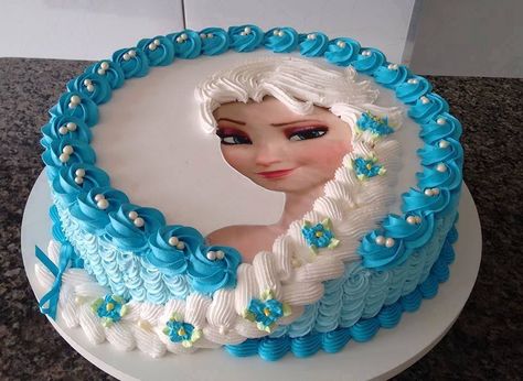 Imgur: The most awesome images on the Internet. Elsa Doll Cake, Elsa Torte, Elsa Birthday Cake, Pastel Frozen, Frozen Birthday Party Cake, Cupcake Fondant, Bolo Frozen, Pop Cakes, Resipi Kek