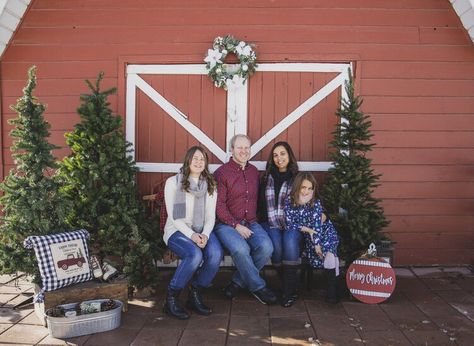 Barn Christmas Photoshoot, Outdoor Christmas Photos, Xmas Pics, Mini Photoshoot, Barn Christmas, Christmas Barn, Holiday Mini Session, Barn Parties, Xmas Pictures