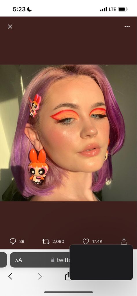 Blossom Makeup Powerpuff, Powerpuff Girls Makeup, Blossom Makeup, Blossom Powerpuff, Powerpuff Girls Costume, 2023 Ideas, Trio Halloween Costumes, Costume Inspo, Power Puff