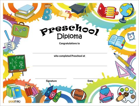 Fascinating School Promotion Certificate Template 10 New Designs Free Preschool Graduation Certificate, Preschool Certificate, Year 6 Maths Worksheets, Preschool Certificates, Preschool Diploma, Free Printable Wedding Invitations, Graduation Certificate Template, Graduation Certificate, Preschool Names