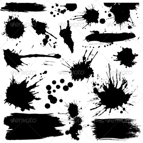 Set of Ink Blots — JPG Image #set #element • Available here → https://graphicriver.net/item/set-of-ink-blots/6906436?ref=pxcr Black Ink Splatter, Splatter Tattoo Ideas, Black Splatter Tattoo, Ink Splash Tattoo, Ink Splatter Tattoo, Trash Polka Elements, Polka Trash Tattoo, Background Tattoo Ideas, Cover Up Tattoo Design