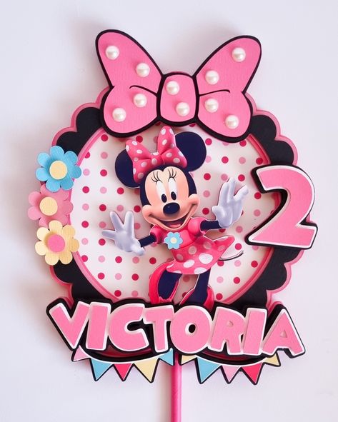 Minnie mouse party, minnie mouse party ideas, minnie mouse fiesta, minnie mouse cake topper Topper Minnie Mouse Pink, Minnie Mouse Party Ideas, Topper Minnie Mouse, Mickey Mouse Cake Topper, Mouse Cake Topper, Mickey And Minnie Cake, Minnie Mouse Cake Topper, Minnie Mouse Theme Party, Minnie Mouse Birthday Decorations