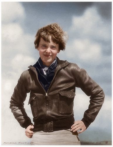 Amelia Earhart 1897 - 1937 | Amelia Mary Earhart was an Amer… | Flickr Female Aviator, Female Pilot, Amelia Earhart, Famous Americans, Colour Tint, Famous Women, Atlantic Ocean, The Atlantic, Women In History