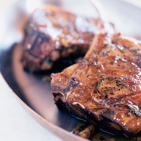 Pan-Fried Veal Chops with Lemon and Rosemary Recipe - Maggie Beer | Food & Wine Veal Chop Recipes, Veal Chops, Maggie Beer, Green Mango Salad, Veal Chop, Rosemary Recipes, Veal Recipes, Beer Food, Chops Recipe