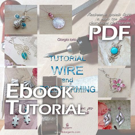 Fili d'Argento [Gioielli in tecnica Wire] - Part 18 Ebook Pdf, Washer Necklace, Etsy Shop