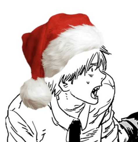 Chainsaw man, denji and power Denji And Power Matching Pfp Christmas, Denji And Power Christmas, Denji Christmas Pfp, Csm Christmas Icon, Christmas Manga Pfp, Denji And Power Manga, Chainsaw Man Christmas Pfp, Christmas Chainsaw Man, Denji Christmas