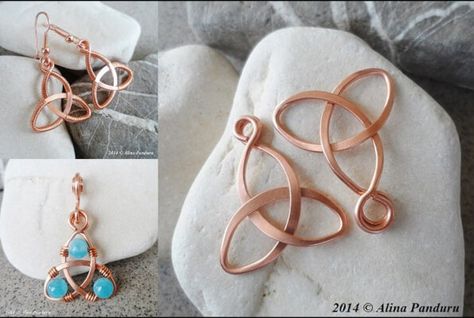 Celtic Wire Jewelry, Celtic Knot Tutorial, Celtic Knot Bracelet, Macrame Jewelry Tutorial, Celtic Knot Jewelry, Celtic Knot Earrings, Celtic Knot Pendant, Wire Jewelry Patterns, Wire Wrap Jewelry Designs