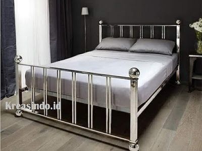 Art Deco Bed Frame, Steel Bed Design, Art Deco Bed, Steel Furniture Design, Steel Bed Frame, Stainless Steel Furniture, Iron Bed Frame, Bed Frame Design, Furniture Design Chair