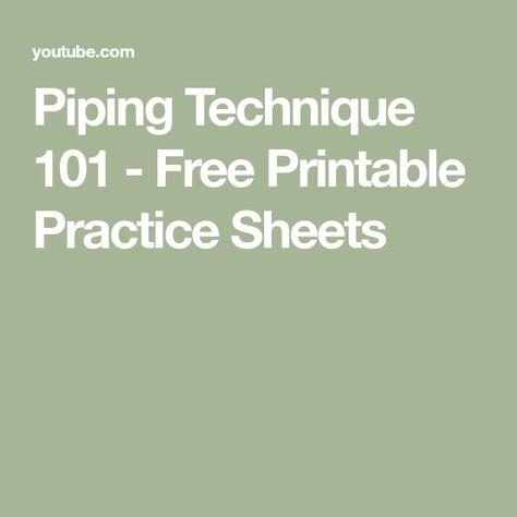 Piping Technique 101 - Free Printable Practice Sheets Piping Practice Sheets Printable, Piping Practice Sheets, Piping Practice, Piping Techniques, Piping Tips, My Favourite, Piping, Free Printable, Free Printables