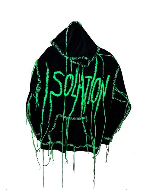 Alternative Fashion Diy, Rave Hoodie, The End Is Near, Rhinestone Hoodie, Diy Clothes Design, Lined Hoodie, Funny Outfits, Custom Hoodies, Vibe Clothes