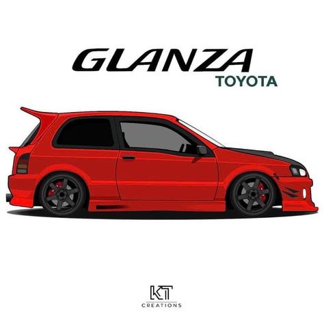 Glanza Toyota, Starlet Glanza, Toyota Turbo, Toyota Starlet, Jdm Wallpaper, Best Jdm Cars, Pretty Cars, Jdm Cars, Car Lover