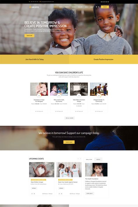 Groppe is a fully functional and fundraising charity WordPress theme that helps you to create a beautiful non-profit organization website. Organization Website, Charity Fundraising, Non Profit Organization, Donate Now, Child Life, Self Respect, Nonprofit Organization, Non Profit, Wordpress Theme