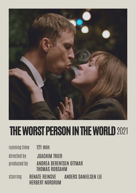 minimalist movie poster - the worst person in the world (dir. joachim trier) Movies To Watch Teenagers, Movie Hacks, World Poster, Iconic Movie Posters, Movie To Watch List, New Movies To Watch, Girly Movies, World Movies, Septième Art