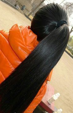 Huge Hair, Long Shiny Hair, Korean Hair Color, Long Hair Images, Straight Black Hair, Big Bun Hair, Long Indian Hair, Long Hair Ponytail, Big Bun