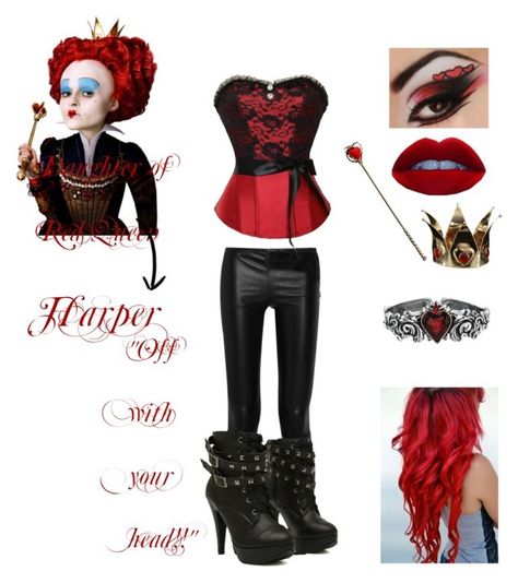 Red Queen Inspired Outfits, Descendants Inspired Outfits Red, Descendants Outfit Ideas Red, Red Queen Outfit, Queen Of Hearts Outfit Ideas, Queen Of Hearts Inspired Outfits, Alice Outfit, Red Queen Costume, Descendants Clothes