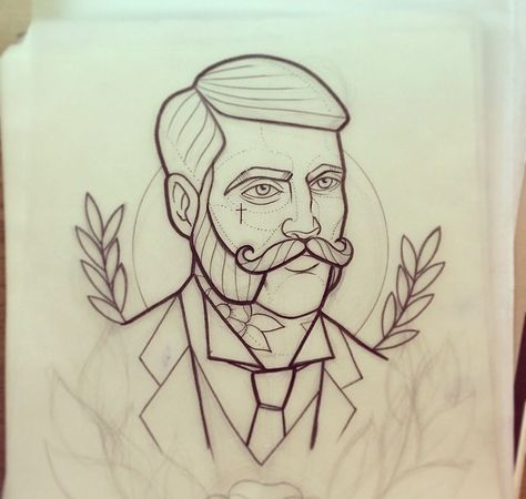 Gentleman American Traditional Gentleman Tattoo, Neo Traditional Gentleman Tattoo, Old School Gentleman Tattoo, Traditional Man Head Tattoo, Gentleman Drawing, Gentleman Tattoo, Scottish Tattoos, Mens Body Tattoos, Bright Tattoos