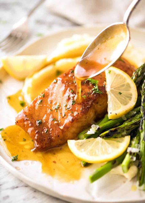 Lemon Honey Glazed Salmon | RecipeTin Eats Honey Glazed Salmon, Salmon Glaze Recipes, Honey Salmon, Lemon Honey, Salmon Seasoning, Recipetin Eats, Recipe Tin, Honey Glazed, Chop Suey