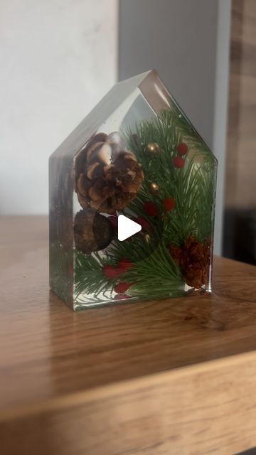 Craft Resin Epoxy - The Clear Choice for Artists & Crafters on Instagram: "Here’s a magical Christmas house made by @glanz.stuecke from @craft.resin, featuring a festive arrangement of pine greenery, berries, acorns, and pinecones 🌿🍒🌰. It’s the perfect holiday decor piece and a true highlight for all resin lovers! 🎄✨ 

Get Craft Resin for your festive projects! Easy to use and non-toxic, it’s perfect for little Christmas crafts that can serve as presents and pieces of decor for your home 🏠 

Get 10% off your order with my code GLANZ10 🎁 

#ResinArt #ChristmasDecor #HandmadeChristmas #HolidayDecor #ResinLovers #FestiveVibes #ChristmasHouse #HolidayInspo #ResinCrafts #GiftIdeas #SupportSmallBusiness" Craft Resin, Magical Christmas, Christmas House, House Made, Resin Crafts, Pine Cones, Resin Art, Handmade Christmas, Decorative Pieces