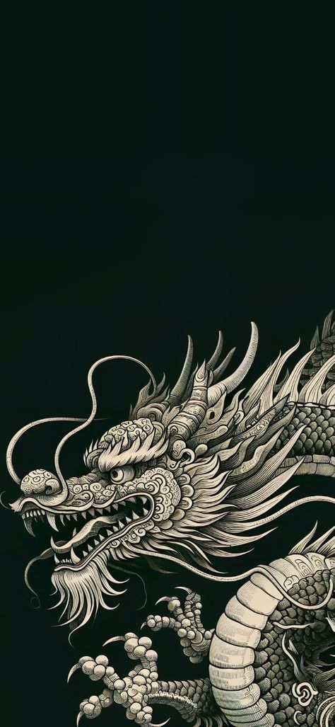 Dragon Lockscreen Aesthetic, Year Of The Dragon Wallpaper, Japanese Dragon Wallpaper, Dragon Background, Expensive Wallpaper, Chinese Dragon Art, Dragons Tattoo, Dynamic Wallpaper, Dragon Wallpaper Iphone