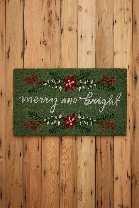 Now Designs Poinsettia Doormat | Anthropologie UK Christmas Home Decorations, Anthropologie Christmas, Magical Winter, Anthropologie Uk, Christmas Décor, Christmas D, Decorations Christmas, Home Decorations, Christmas Wishlist