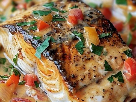 Bring New Orleans Home: Red Snapper with Creamy Creole Sauce Recipe! - NewsBreak Red Lobster Broccoli Recipe, Creole Sauce Recipe, Boil Recipes, Creamy Mashed Potatoes Recipe, Tempura Recipe, Creole Sauce, Chicken Spinach Pasta, Crab Salad Recipe, Seafood Boil Recipes