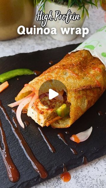 Swapnil Srivastav on Instagram: "~ High Protein Quinoa wrap ~ 

Detailed recipe is in pinned comment 🙂

#trending #healthyfood #healthylifestyle #healthyrecipes #breakfastideas #proteinrecipes #breakfast" Quinoa Sandwich, Quinoa Wrap Recipes, Quinoa Wraps, Quinoa Wrap, Quinoa Breakfast Bowl, Quinoa Breakfast, Wrap Recipes, Breakfast Bowls, Protein Foods